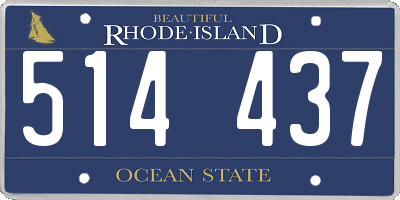 RI license plate 514437