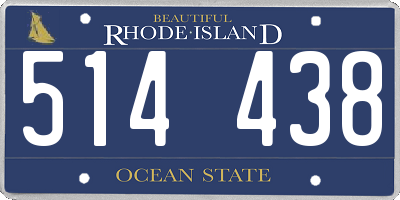 RI license plate 514438