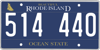 RI license plate 514440