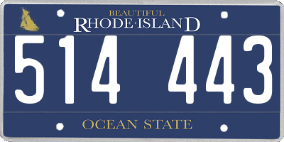 RI license plate 514443