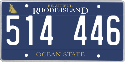RI license plate 514446