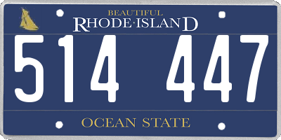RI license plate 514447