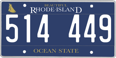 RI license plate 514449