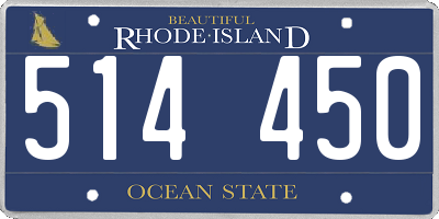 RI license plate 514450