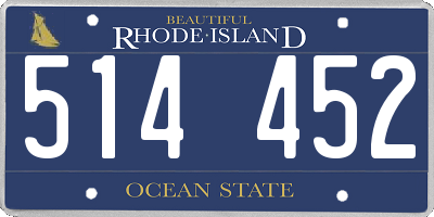 RI license plate 514452