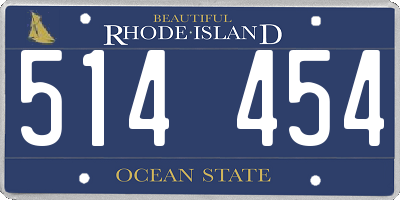 RI license plate 514454