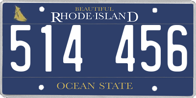 RI license plate 514456