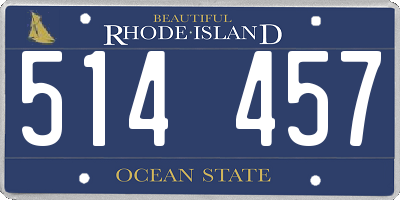 RI license plate 514457