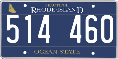 RI license plate 514460