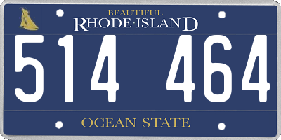 RI license plate 514464