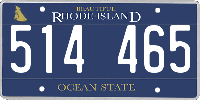 RI license plate 514465