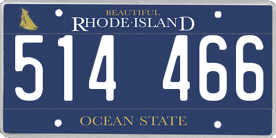 RI license plate 514466