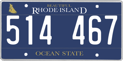 RI license plate 514467
