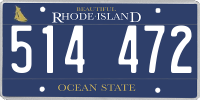 RI license plate 514472