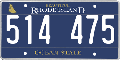 RI license plate 514475