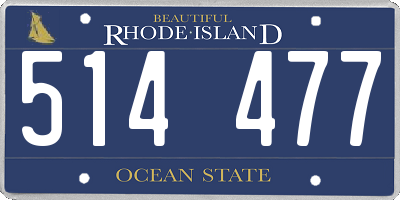 RI license plate 514477