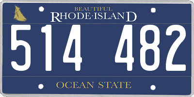 RI license plate 514482