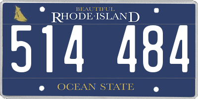 RI license plate 514484
