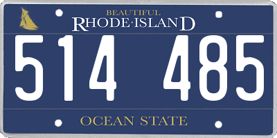 RI license plate 514485