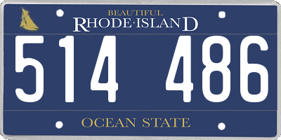 RI license plate 514486