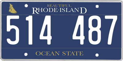 RI license plate 514487