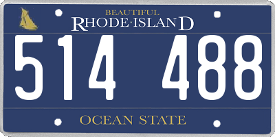 RI license plate 514488