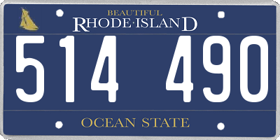 RI license plate 514490