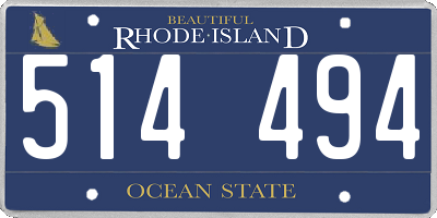 RI license plate 514494