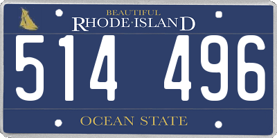 RI license plate 514496