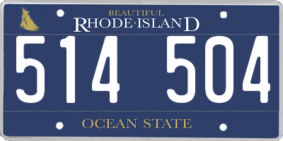 RI license plate 514504