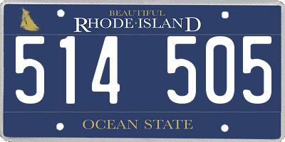 RI license plate 514505