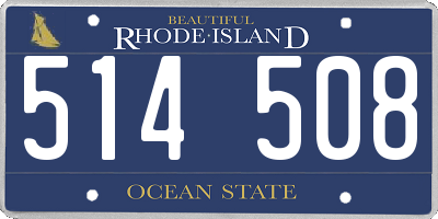 RI license plate 514508