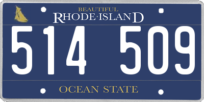 RI license plate 514509