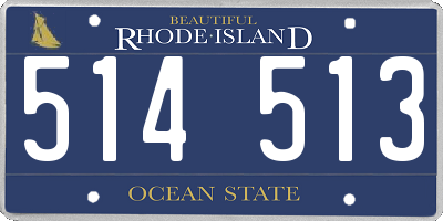 RI license plate 514513