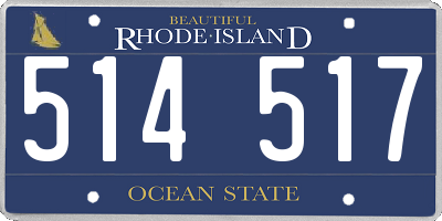 RI license plate 514517