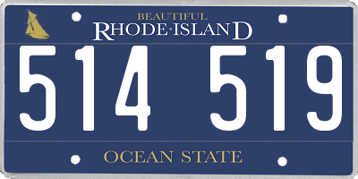 RI license plate 514519