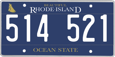 RI license plate 514521