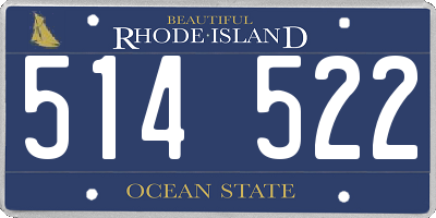 RI license plate 514522