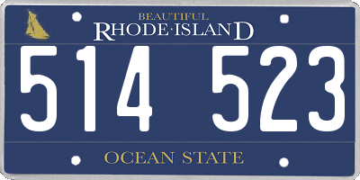 RI license plate 514523