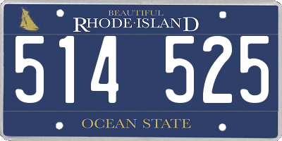 RI license plate 514525