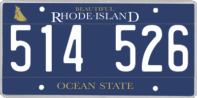 RI license plate 514526