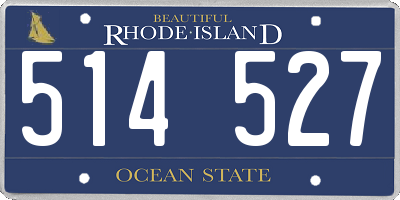 RI license plate 514527