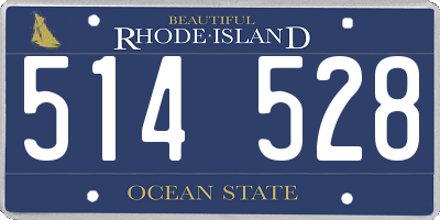 RI license plate 514528