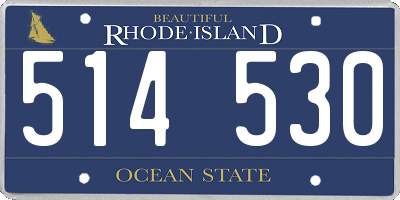 RI license plate 514530