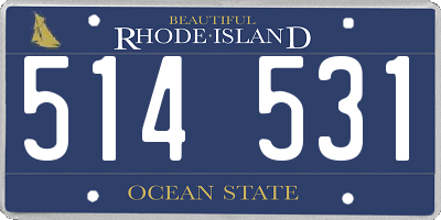 RI license plate 514531