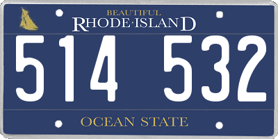 RI license plate 514532