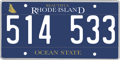 RI license plate 514533