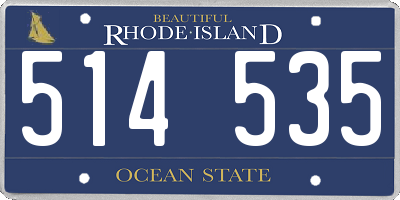 RI license plate 514535