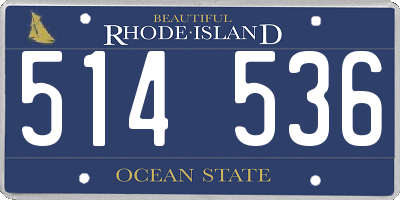 RI license plate 514536