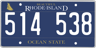 RI license plate 514538